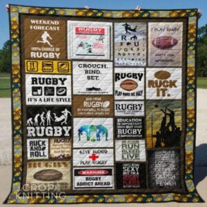 Rugby Quilt Blanket Ver 5  Quilt